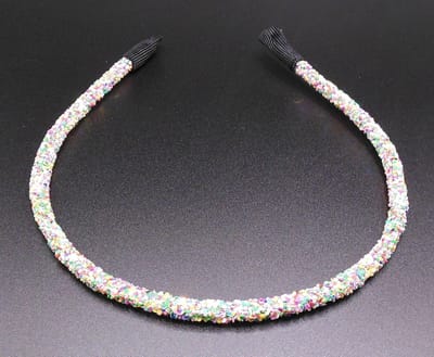 Diadeem alle kleuren glitter dun