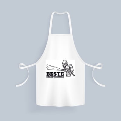 Akyol - beste brandweerman Keukenschort - Beste brandweerman - collega - cadeau - 82 bij 71 cm