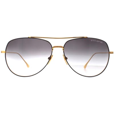 Dita Aviator Unisex Zwart Geel Goud Donkergrijs naar Helder Kleurverloop Flight 004