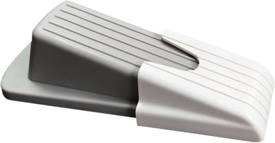 Deurstopper - Deurwig - Geluid Dempen - Zelfklevende Bevestiging - 12 x 5.4 x 3.5 cm - Lichtgrijs