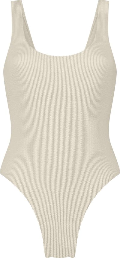 Hunkemöller Dames Badmode Badpak Shaping Crinkle - Zwart - maat 34