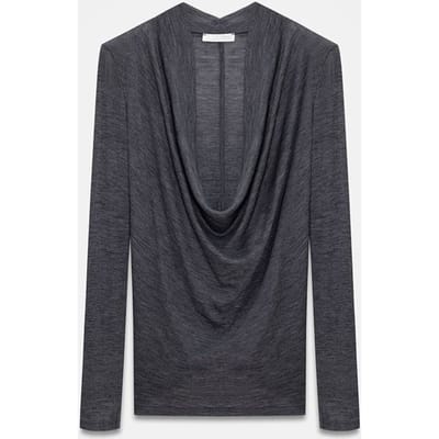 Slim-fit Wol Cowl Neck Blouse
