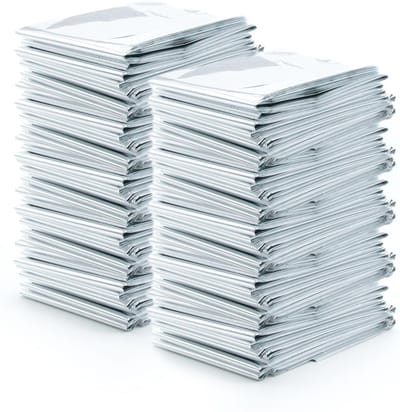 Reddingsdekens - Nooddeken Folie - Buitenactiviteiten - Dubbelzijdig Zilver - 10 Stuks - Zilver