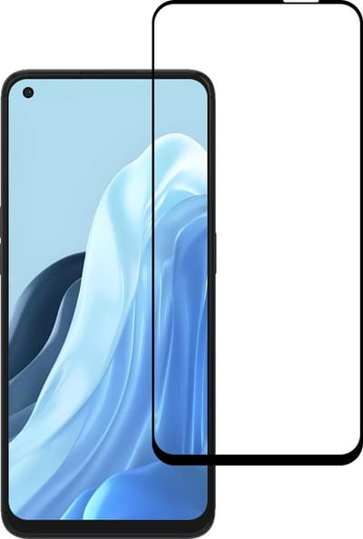 Smartphonica Screenprotector Geschikt voor Oppo Reno 7 4G - Full Cover Tempered Glass - Gehard glas Geschikt voor Oppo Reno 7 4G geschikt voor Oppo Reno 7 4G