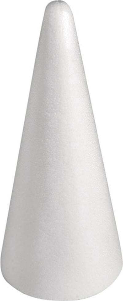 Piepschuim kegel - wit - H28 cm - styropor vormen - Hobby/DIY - knutselmateriaal - basis materiaal