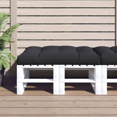 Comfortabel Palletkussen voor Buiten - Zwart Stof 120x80x12 cm