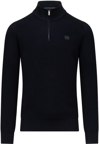 State Of Art Half Zip Trui Navy - Maat L - Heren - Pullovers