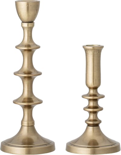 Bloomingville Candlestick Set of 2 Gold Aluminium