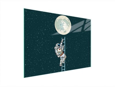 TMK ArtDeko Serie - Snijplank - Księżyc Motief - 40x30 cm - Gehard Glas