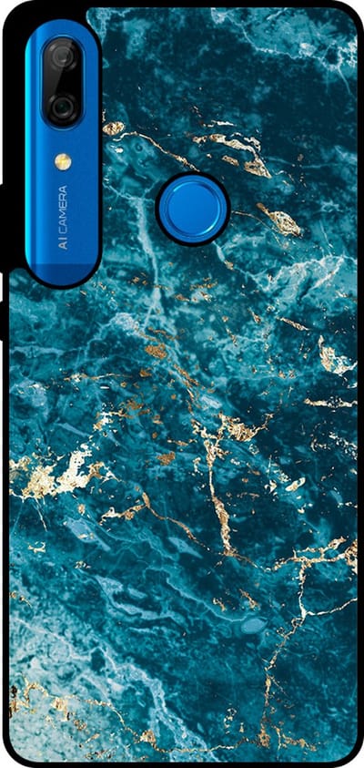Smartphonica Telefoonhoesje Geschikt voor Huawei P Smart Z / Y9 Prime (2019) met marmer opdruk - TPU backcover case blue marble design - Blauw geschikt voor Huawei P Smart Z;Huawei Y9 Prime (2019)