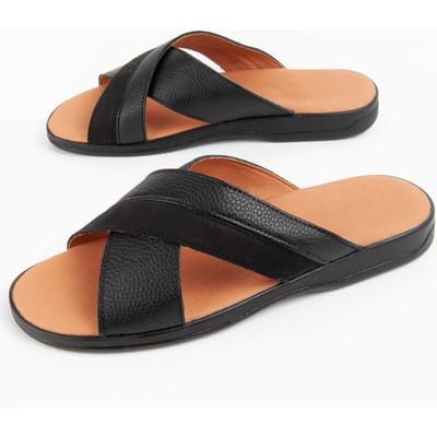 Sandalia De Piel Para Hombre. Purapiel Beira 102720 40 zwart