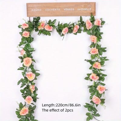 Kunstbloem Kunstmatig Wit 1 Stuk Bloemenslinger Perfect voor Bruiloften, Woondecoratie en Tafeldecoraties 1pc champagne