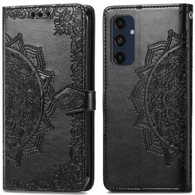 imoshion Hoesje - Geschikt voor Samsung Galaxy A16 (4G) / A16 (5G) - Mandala Bookcase - Zwart