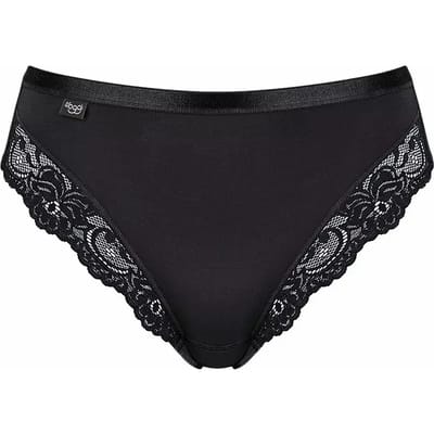 sloggi Romance Dames Tai slip met kant - Zwart - Maat 36