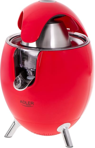 Citruspers - Sapcentrifuge - Verse sappen maken - 2 perskegels - 800 watt - Rood