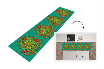 Keukenloper - Loper keuken - Patronen - Krullen - Folklore - 200x50 cm - Keukenloper vinyl