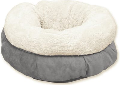 All For Paws Donut Bed – Kattenmand – Biedt warmte en comfort voor katten of kleine honden – Ø 45cm – Grijs – Wasbaar met de hand