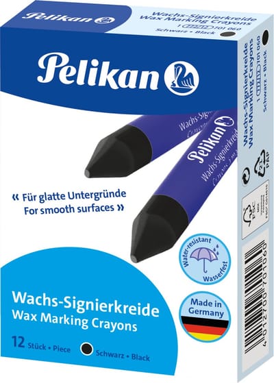 Pelikan merkkrijt 772 - Zwart - 12 stuks