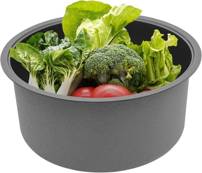 Ronde keukenspoelbak voor aanrecht, ideaal voor woningen en restaurants, 40 x 20 cm, duurzaam en stijlvol