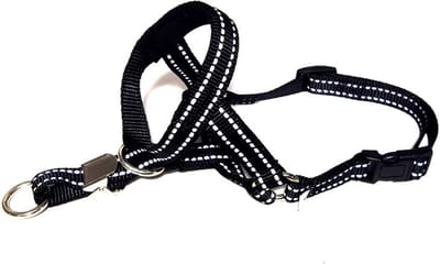Muilkorf voor huisdieren - Muilkorf voor honden - Verstelbaar anti-bijt- en anti-likmasker - Muilkorf voor hondentraining - Hondenriemset - 1 stuk - Zwart