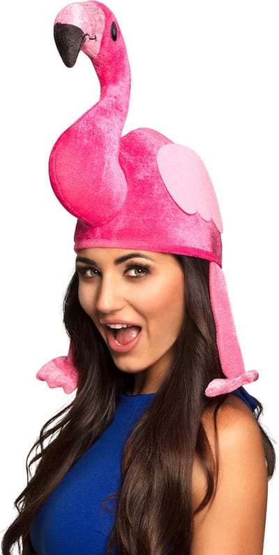 Boland - Hoed Flamingo Roze - 58 - Kinderen en volwassenen - Vrouwen - Hawaii- Dieren - Grappig - Fout