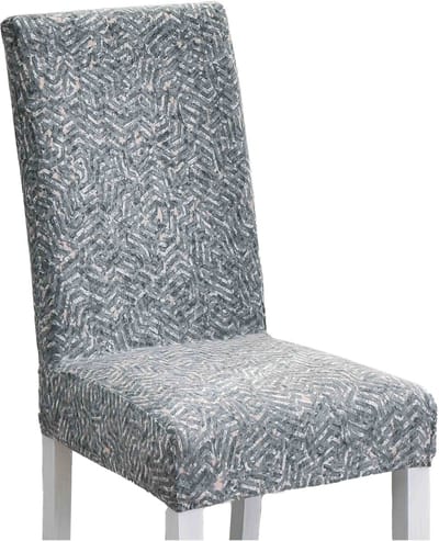 Meble odNowa - Stoelhoezen - Grijs - Geometrisch patroon - Elastische Stof