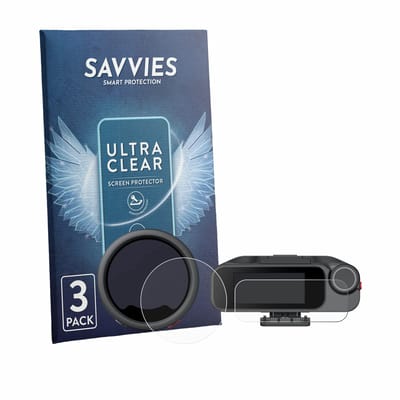 Savvies - Screenprotector voor Insta360 Mic Pro TX + RX - Folie Beschermfolie transparant 6 Stuks