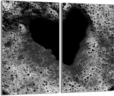TMK ArtDeko Serie - Glazen Beschermplaat - 2x30x52 - Hart Motief