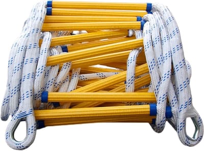Veiligheidsladder Touwladder - Noodladder Brandtrap - Veilige Ontsnapping - Sterke Draagkracht - 12 meter - Wit