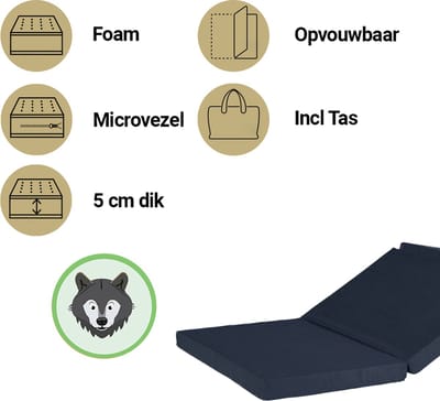 ABZ Wolf Reismatras - 60/120 - Grijs