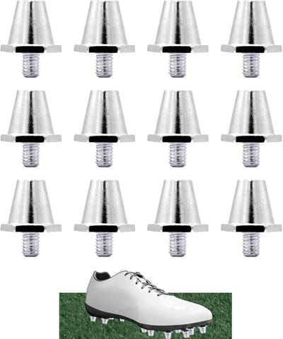 12-stuks voetbalschoenen - Atletiekschoenen - Voetbalschoenen - Aluminium schoenen - Schoenschoenen - Vervangende schoenen - Geschikt voor volwassenen, jongens, meisjes en kinderen - 11 mm - Zilver