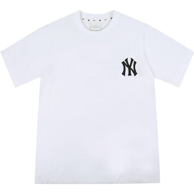 MLB New York Yankees American Vintage Letter Ronde Hals Basic Bedrukt T-shirt met Korte Mouwen Unisex T-shirts Wit 31TS04031-50W XS white