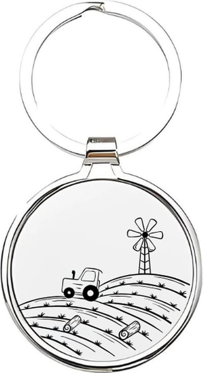 Akyol - trekker Sleutelhanger - Boer - boeren - boer - tractor - trekker - groene trekker - steun de boer - landbouw - akkerbouw - veehouder - truck - boerenbedrijf - 4 x 7,5 CM