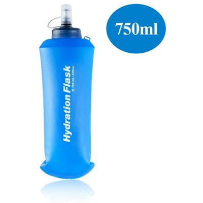 250ml 500ml 750ml TPU Zachte Fles Waterfles Ultralicht Opvouwbaar Inklapbare Waterfles Hardloop Hydratatiepakket Taille Buidel Vest A 750ml