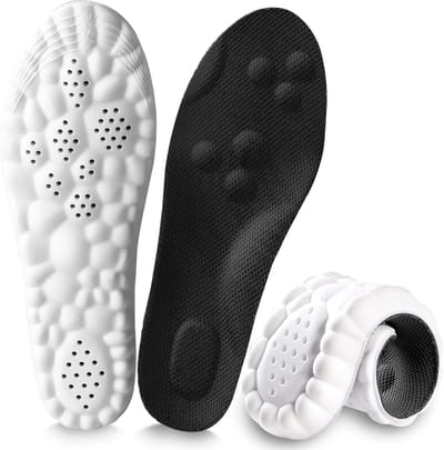 Daity 1 paar - 4D sport binnenzool van memory foam - ultrazachte en comfortabele binnenzool - zachte - wolkachtige binnenzool ter bescherming van de voet - U-vormige memory foam binnenzool (41-42 - lengte 26 - 5 cm)