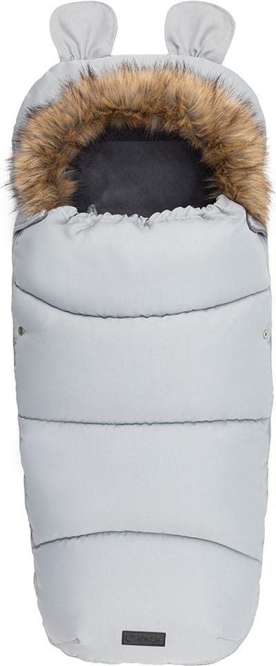 MoMi Cozy Voetenzak Kinderwagen - Winter Voetenzak - Met Zachte Pluche Voering - Openingen voor Veiligheidsgordels - Grijs