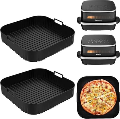 Siliconen Airfryer Accessoires 27 cm - 2 Delige Set voor Heteluchtfriteuse