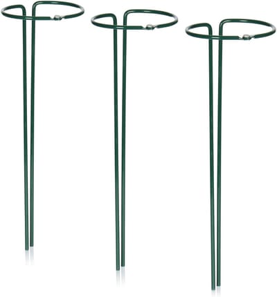 Famanu - Set van 3 bloemenhouders, universele plantensteun, hoogte 35 cm, ideaal voor bloemen, klimplanten en rozen, geschikt voor tuin, balkon of terras