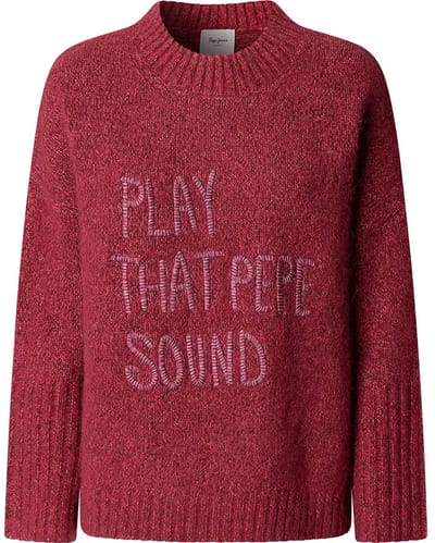 Pepe Jeans Elicia Trui Rood L Vrouw