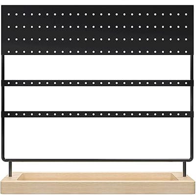 Oorbellenrekje - Zwart - Ruimte voor 144 oorbellen - Oorbellenhouder - Oorbellen Display - Oorbellenrekje sieradenrek