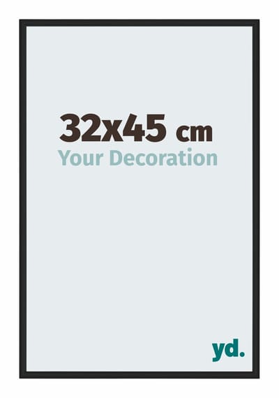 Your Decoration - Fotolijst 32x45 cm - Aluminium - Zwart Hoogglans - Miami