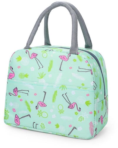 Dailygoods- Lunchtas Geïsoleerd - Kleine Koeltas - Draagbare Tas - Flamingopatroon - Voor Werk/School - Afmetingen 23 x 14 x 20 cm