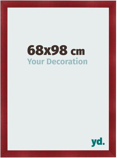 Your Decoration - Fotolijst 68x98 cm - MDF - Wijnrood Geveegd - Pisa
