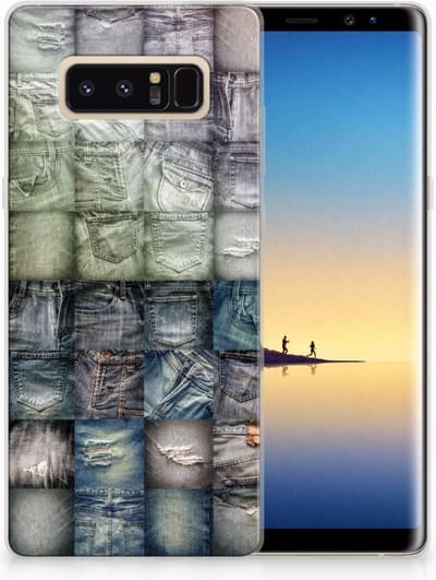 Silicone Back Cover Samsung Galaxy Note 8 Spijkerbroeken