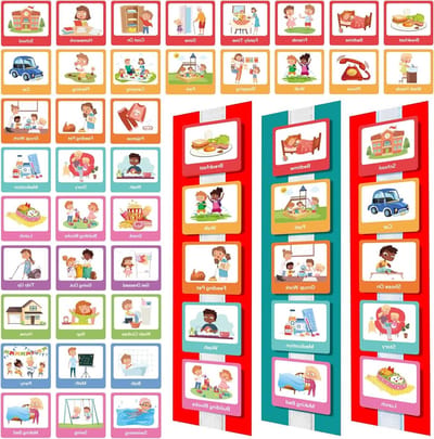 Dagelijkse Routinekaart voor Kinderen, Leerhulpmiddelen voor Autisme en ADHD, Activiteiten- en Takenplanner voor Kinderen