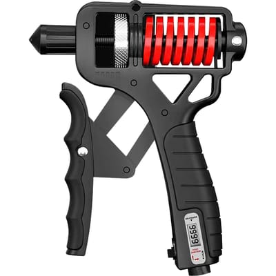 Verstelbare Hand Grip Kracht Trainer met Ergonomisch Ontwerp Koolstofstalen Tel Dubbele Veer zwart