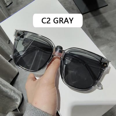 Lunettes de soleil surdimensionnées pour femmes à la mode Hommes Luxe Vintage Carrées Lunettes de soleil UV400 Rétro Noir Nuances Féminines Lunettes Other