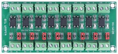 8-kanaals optocoupler isolatiebord module voor opto-elektronische toepassingen, 3.6-30V, hoge isolatie en betrouwbaarheid