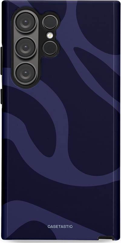 Casetastic Hoesje Geschikt voor Samsung S23 Ultra - Stijlvolle Beschermende Duo-layer Case - Diepzee Marine Golven