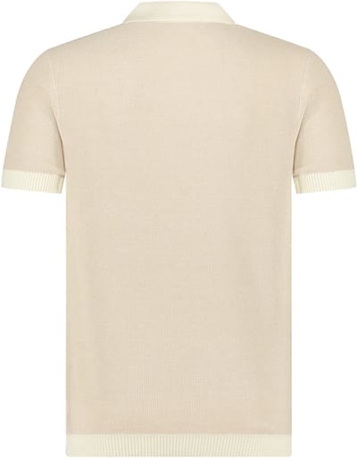 Blue Industry poloshirt korte mouw beige